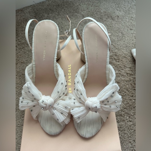 Loeffler Randall Camellia Knotted Sandal in Pearl with Rhinestones - Picture 9 of 9